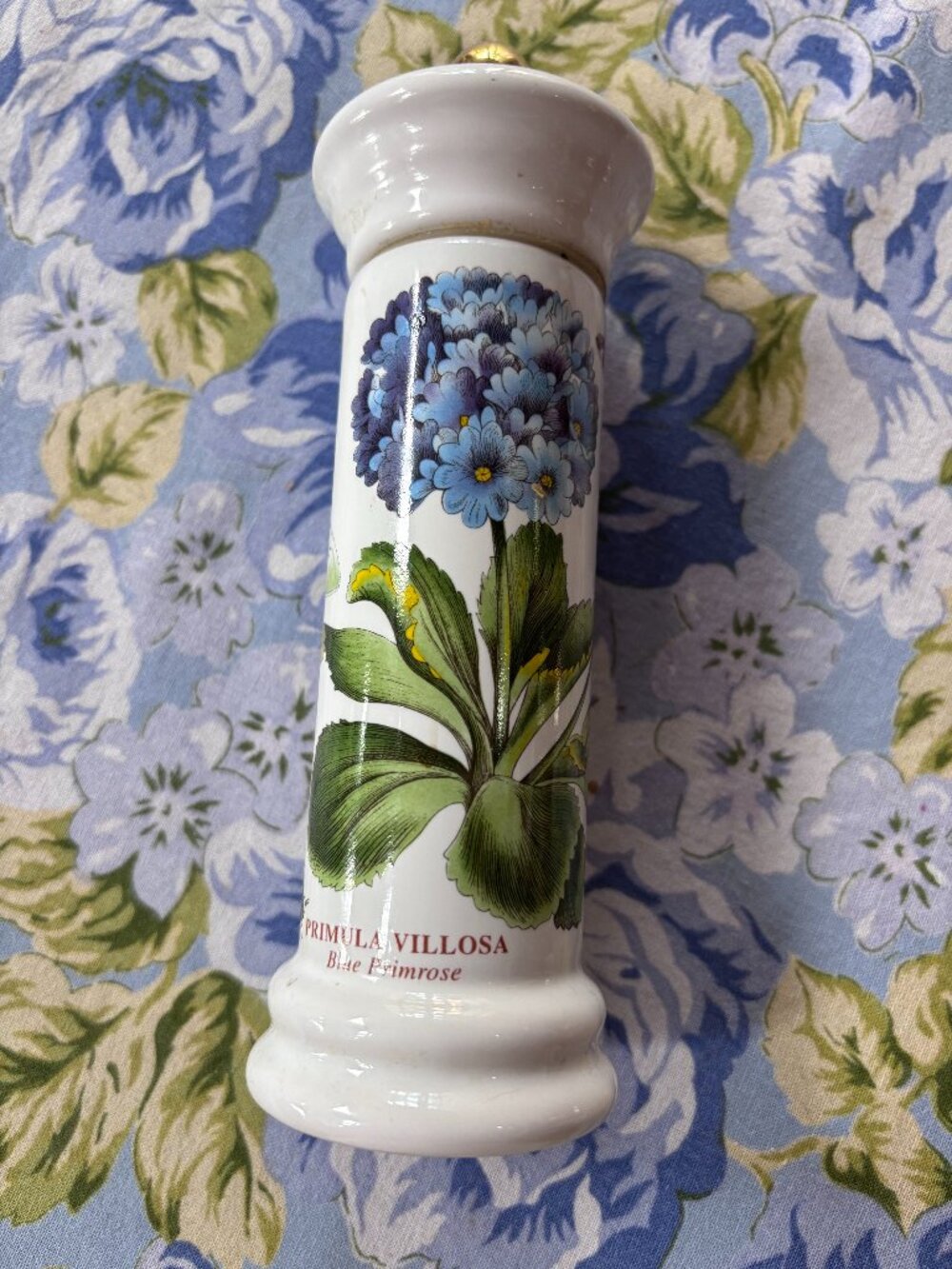 Portmeirion Botanic Garden Pepper Mill/Grinder Blue Primrose 7" Tall